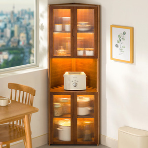 <b>Corner</b> kitchen storage rack, spice rack, storage rack, kitchen household storage rack, multi-layer sideboard <b>cabinet</b> - Product Image 3