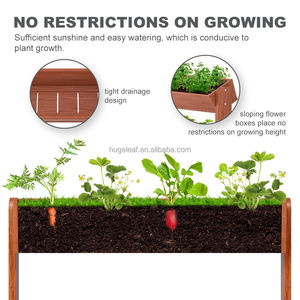 Lit de jardin surélevé vertical en bois à 4 niveaux pour planter des herbes et des fleurs Vergetables - Product Image 5