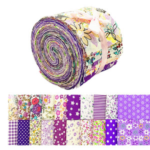 Bandes de tissu matelassées 100 % coton en gros, <span class=keywords><strong>patchwork</strong></span> fait main, 40 pièces de tissu <span class=keywords><strong>Jelly</strong></span> <span class=keywords><strong>Roll</strong></span> pour couture DIY et artisanat - Product Image 1