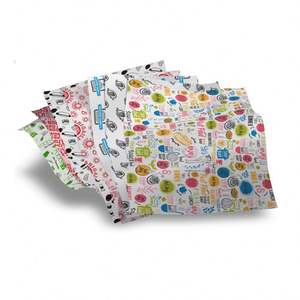 Feuilles de papier ciré alimentaire personnalisées avec logo imprimé, emballage alimentaire à emporter, papier d'aluminium, design personnalisé, coloré - Product Image 1