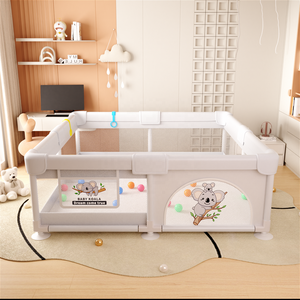Corral de Seguridad <span class=keywords><strong>Infantil</strong></span> de Acero Oxford para Interiores, <span class=keywords><strong>Corralito</strong></span> Resistente con Diseño de Animales para Bebés y Niños Pequeños - Product Image 3