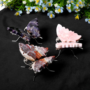 हॉट सेल क्रिस्टल क्राफ्ट तितली पंख गहने घर की सजावट के लिए क्रिस्टल तितली नक्काशी - Product Image 2