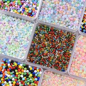 <span class=keywords><strong>Cuentas</strong></span> de arroz coloridas, Material de vidrio de hielo hecho a mano, DIY de <span class=keywords><strong>cuentas</strong></span> pendientes, pulsera, accesorios de joyería - Product Image 1