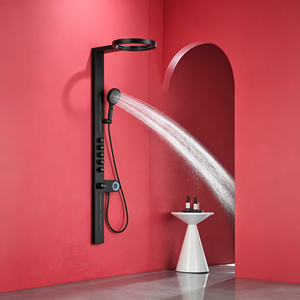 Colonne de <span class=keywords><strong>douche</strong></span> murale avec pommeau de <span class=keywords><strong>douche</strong></span> électrique, mitigeur eau chaude et froide, robinet de <span class=keywords><strong>douche</strong></span> <span class=keywords><strong>en</strong></span> laiton et <span class=keywords><strong>douche</strong></span> de plafond à effet pluie - Product Image 4