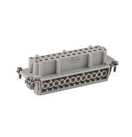 Conector Rectangular Industrial de Alta Resistencia WEVEL HE-024-M/F, 24 Pines, 16A, 500V, IP65, Aleación de Aluminio Fundido a Presión para 09330242601