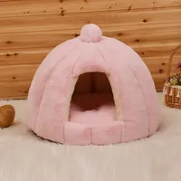 Tente pour chat de compagnie chenil chaud hiver nid doux pliable chien matelas de couchage maison chat nid lit