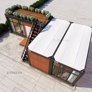 Wholesale Prefab Tiny Homes/french Granny Tube/mobile Houses/40 Feet Container House East Galvanized Steel Sheet Customizable