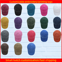 Gorra de béisbol frontal suave de mezclilla de algodón puro Retro con bordado personalizado, gorra de béisbol lisa con logotipo personalizable de 6 paneles ajustable Vintage