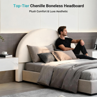 Tête de lit compressée portable, taille King, rembourrée en mousse souple, sans cadre en bois, pour appartement