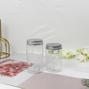 Bocaux vides en plastique PET transparent de 100ml 200ml 300ml 400ml avec couvercles en aluminium - Product Image 6