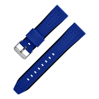 Bracelet de montre connectée en silicone 22 mm, réglable, confortable, respirant, avec aérations en échelle, style ISO