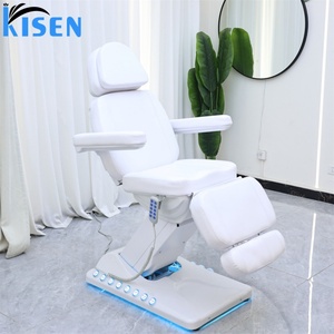 Electric Stainless Steel Foldable Multi-Purpose 3-Section Massage <b>Table</b> & Tattoo Chair with Two-Tray Design for Outdoor Use - Product Image 3