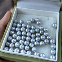 Perles de culture d'eau douce naturelles rondes à fort lustre 6-7mm en vrac pour la fabrication de colliers DIY, Zhejiang Chine, sac OPP