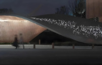 Panneau mural de façade en métal perforé de colonne de placage en aluminium de 1.5mm LED personnalisable en usine avec lumière LED