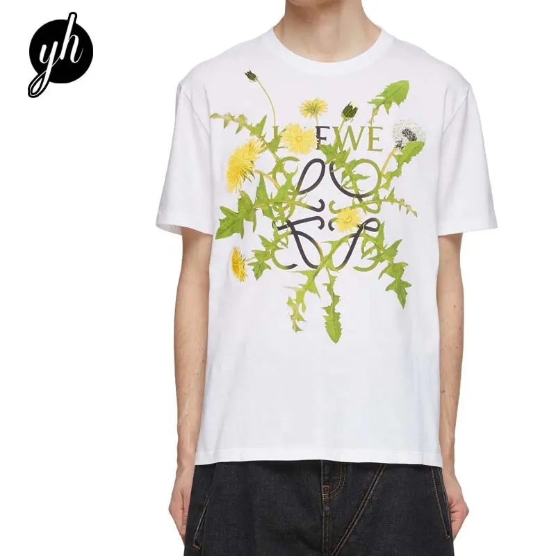 New design green environmental friendly all-match T-shirt custom 100% cotton oversized sports men's T-shirt