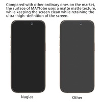 Protection d'écran anti-reflets mate en verre trempé 9H pour iPhone 15 14 13 12 Pro Max