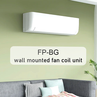 Koil kipas expofan Horizontal, koil kipas terpasang di dinding, kondisi udara tipe terpisah, Unit koil kipas sistem Hvac untuk pemanas dan pendingin