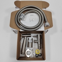 Ensemble de pulvérisateur de bidet portatif en acier inoxydable 304, pistolet de toilette Shattaf avec tuyau et support mural, usine OEM