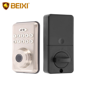 Serrure de porte intelligente argentée avec sécurité et confidentialité, serrure de porte d'entrée avec clavier numérique, mot de passe, empreinte digitale, poignée de porte - Product Image 1