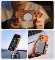 Coques de téléphone portable antichoc en TPU et PC avec design magnétique pour iPhone 17 14 Pro Max, support d'affichage inclus, emballage en sachet OPP