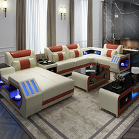 Juegos de Sofás de Cuero Modernos Sofá Cama Esquinero Modular Muebles de Lujo para Sala de Estar u Oficina Sofá Seccional Moderno