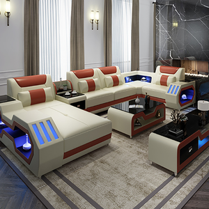 Juegos de Sofás de Cuero Modernos Sofá <span class=keywords><strong>Cama</strong></span> Esquinero Modular Muebles de Lujo para Sala de Estar u Oficina Sofá Seccional Moderno - Product Image 3