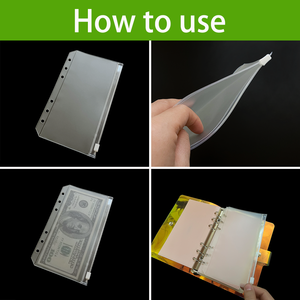 Cartella Portadocumenti in PVC Trasparente A4 A5 A6 con Cerniera, Organizzatore per Budget e Contanti, Raccoglitore per Carte - Product Image 2