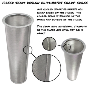 100 120150ミクロンステンレス鋼ダッチワイヤーメッシュシリンダーコールドブリューコーヒーフィルター - Product Image 5