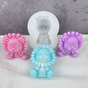 Moule à bougie en silicone motif animal, lion mignon, pour bougies parfumées et résine – Vente chaude - Product Image 4