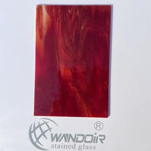 WANDIOR Factory Store Rouge Brun Église <span class=keywords><strong>Opale</strong></span> Verre 3mm Épaisseur <span class=keywords><strong>Vitrail</strong></span> Feuille - Product Image 4