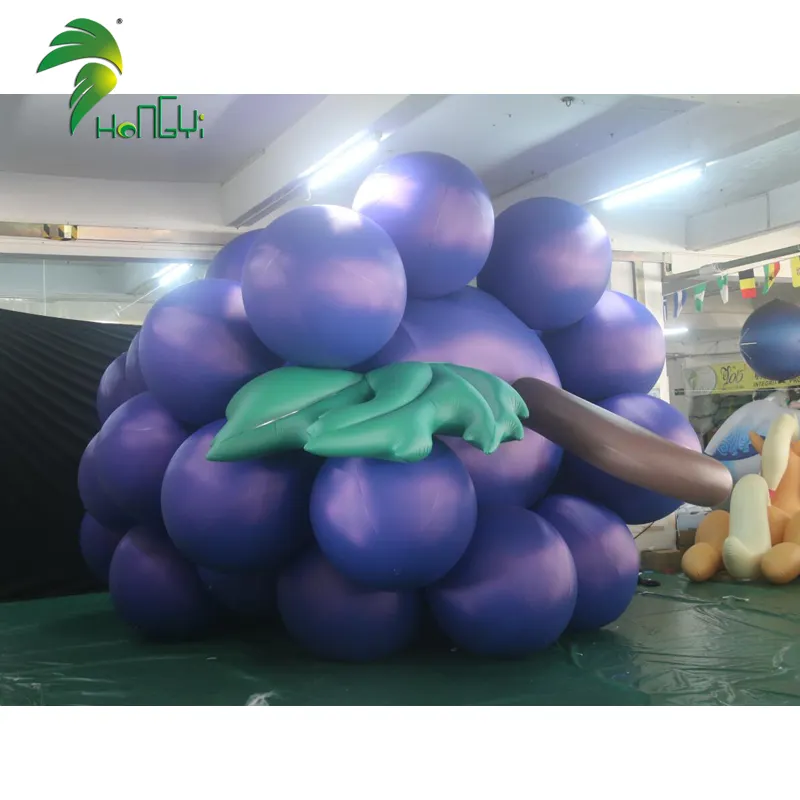 Outdoor Decoration Inflatable Fresh Grape Balloon Inflatable Fruit Doll For Advertisement