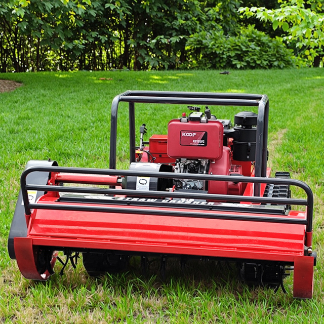 Small Industrial Cordless Self Propelled Single Cylinder Four Stroke Wheeled Diesel Intelligent Robot Lawn Mower 420cc