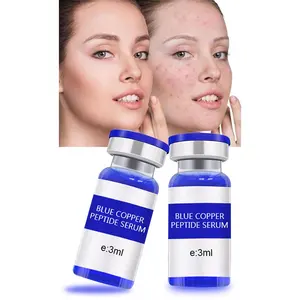 New Arrival Firming Skin Care Anti-Aging Anti-Wrinkle 3ml Vial Copper Peptide Tripeptide Ghk-cu Serum Blue Copper Peptide Powder