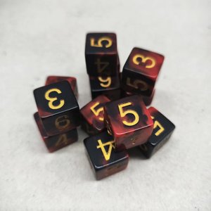 Dados de Plástico Negro a Precio de Fábrica, Juego de Dados Acrílicos de 18 mm con Esquinas Redondeadas - Product Image 2