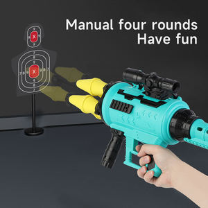 Lanceur de fusées électronique portable pour enfants, modèle de mortier militaire de simulation, pistolet de tir acousto-optique, souffleur de bulles en plastique souple - Product Image 2