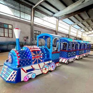 Recién llegado, <span class=keywords><strong>tren</strong></span> turístico eléctrico, tranvía FEC de 16 plazas, parque infantil, tema navideño, música, efecto de humo para uso escolar en parques - Product Image 4