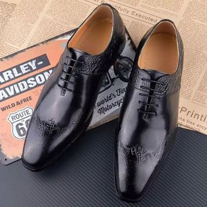 Zapatos de Cuero Formales de Negocios para Hombre, Zapatos de Vestir Hechos a Mano de Lujo para Boda, Oficina, Transpirables, para Primavera, Verano y Otoño - Product Image 5