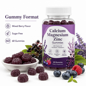 Marque privée Complément alimentaire Premium Vitamines Supplément Vitamines Calcium Magnésium Zinc Gommes pour des os et des dents en bonne santé - Product Image 3