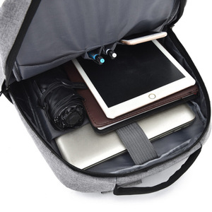 Laptop <b>Backpack</b> Light Gray USB Charging Compartment Men's Commuter Minimalist Design Spring 2025 - Product Image 3