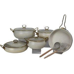 Juego de utensilios de cocina de Metal de <span class=keywords><strong>aluminio</strong></span> forjado antiadherente para cocina casera no tóxica de alta calidad, 11 Uds. - Product Image 3