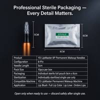 Aiguilles de maquillage permanent YD LipMaster 8P, cartouches professionnelles à 8 aiguilles pour le blush des lèvres et la couleur des lèvres, boîte de 10 pièces