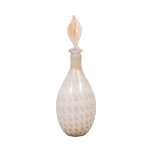 Vaso in vetro a goccia con decorazione a foglia per soggiorno, camera da letto, ufficio, tavolo - Product Image 3