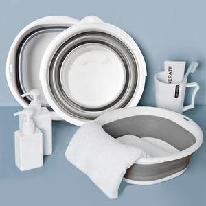 野菜用ポータブルプラスチック折りたたみ式洗面台学生寮フットバスフット洗面台 - Product Image 6