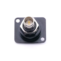 ABCCABLS T152 Nouveau connecteur BNC en cuivre de type D à montage sur panneau 75 Ohms, adaptateur coaxial femelle-femelle compatible SDI pour communication
