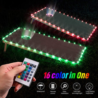 Jeu de jardin Led Board Corn hole Lights 16 Colors Change Remote Control Cornhole Lights for Hole and Board