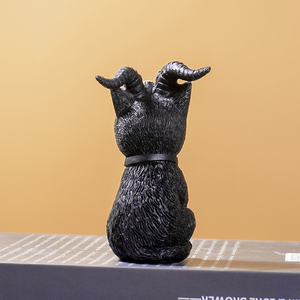 Fabricantes personalizados Halloween gato negro adorno brujas sombrero figuritas de animales de colores estatua de resina polivinílica - Product Image 6