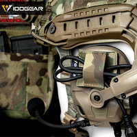 Harnais de casque tactique IDOGEAR, support de câble Molle, autocollant de rangement de câble pour casque, écouteurs