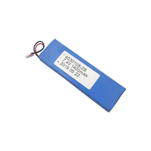 Los fabricantes barato 4030108 de 7,4 voltios 1400mAh polímero de litio de la batería de litio de la venta