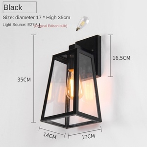 Applique murale en verre à induction LED pour l'extérieur, minimaliste et moderne, alimentée à l'énergie solaire IP65, couloir de jardin, villa, cour, rue E27 - Product Image 4