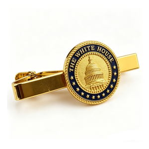 Pinza de Corbata Personalizada de Aleación Chapada en Oro con Esmalte Duro, Diseño de Monumento Americano, para Hombre, para Traje Formal, Negocios, Compromiso, Boda - Product Image 5